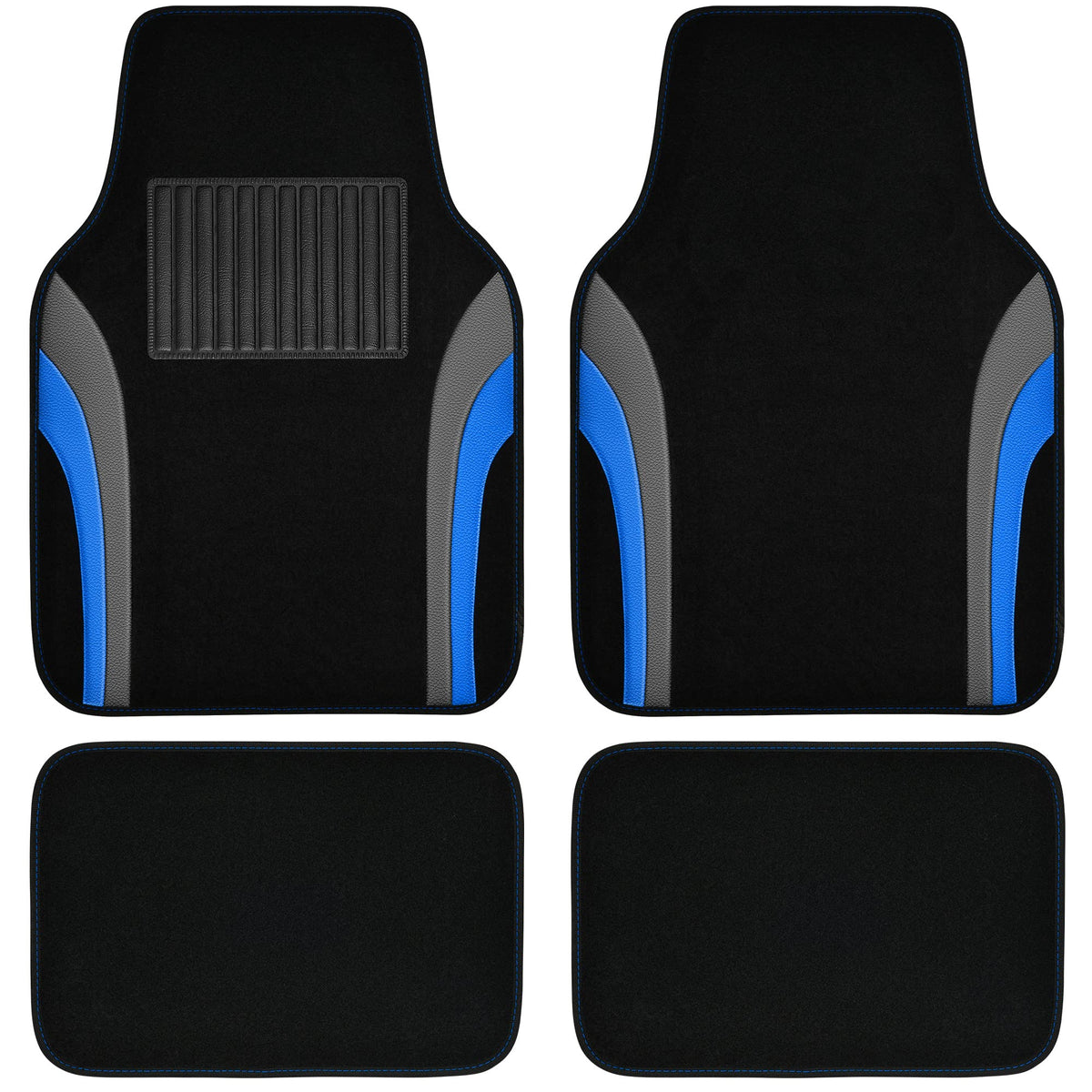 4 Pcs Car Universal Leather Waterproof Sporty Floor Mats Carpet