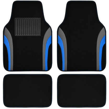 4 Pcs Car Universal Leather Waterproof Sporty Floor Mats Carpet