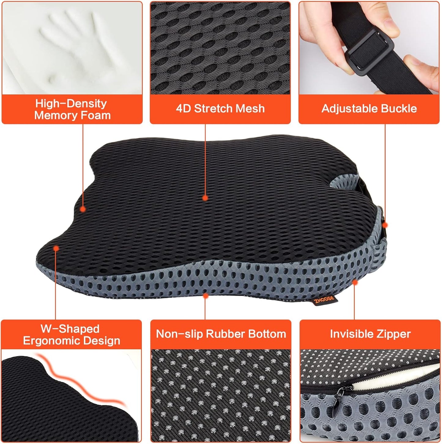 Car Comfort Driving Memory Foam Seat Cushion