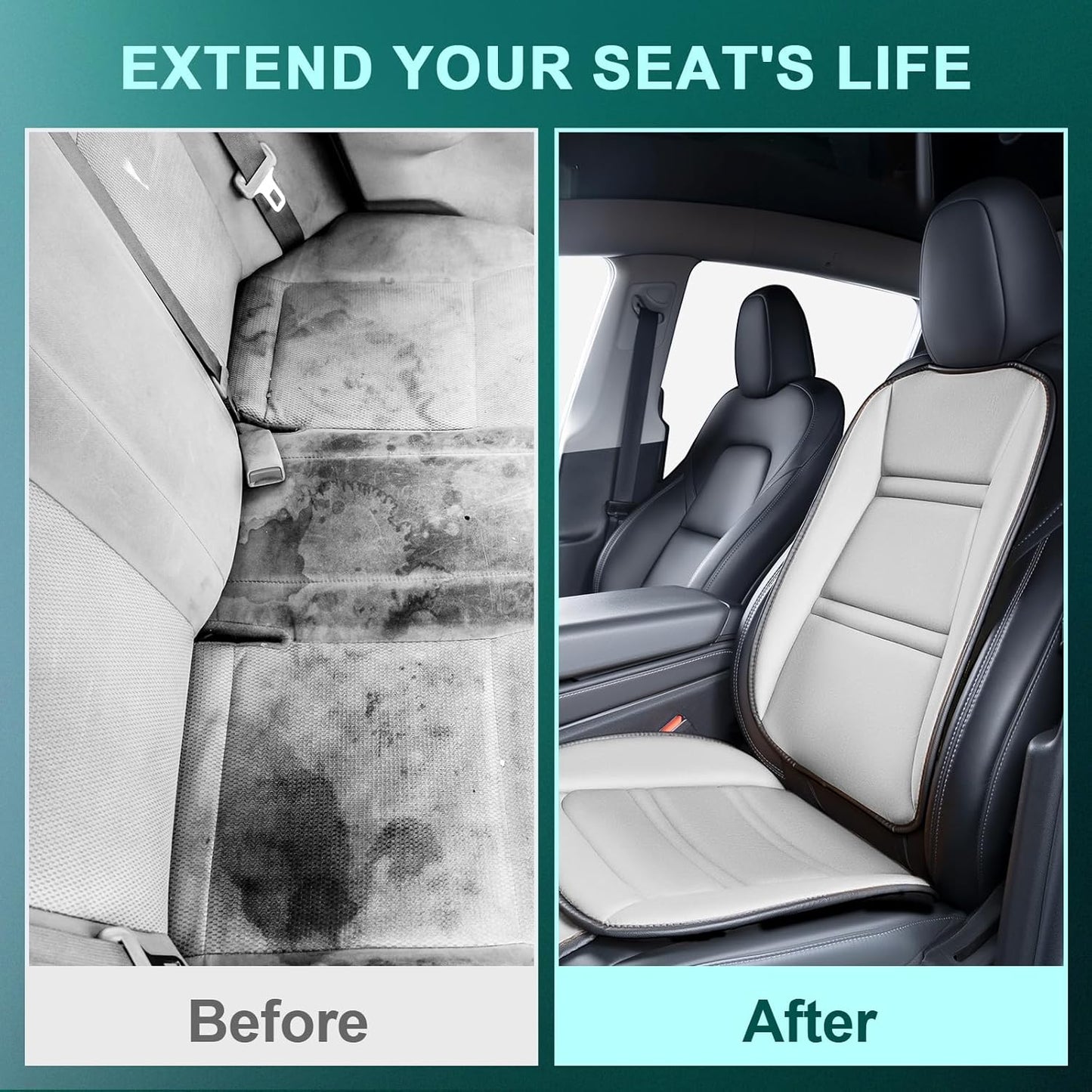 Car Memory Foam Back Support Adjustable Seat Cushion
