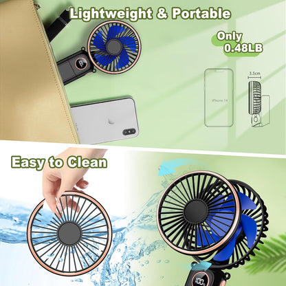 Car Portable Handheld Fan Rechargeable Foldable Fan
