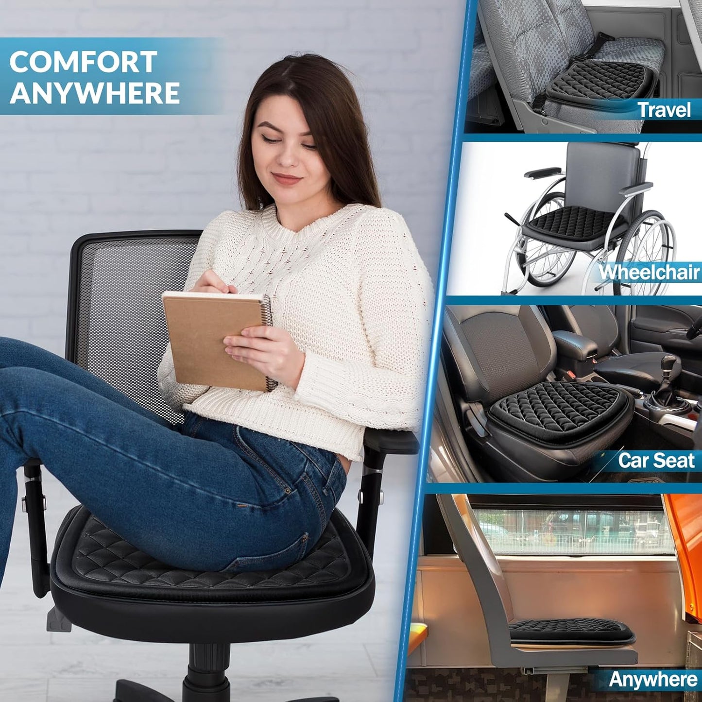 Car Soft Memory Foam Seat Cushion Suitable for Car Office Chair