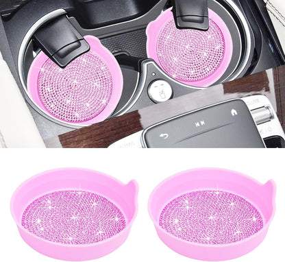 Car Cup Coaster Universal Non-Slip Bling Crystal Organzier