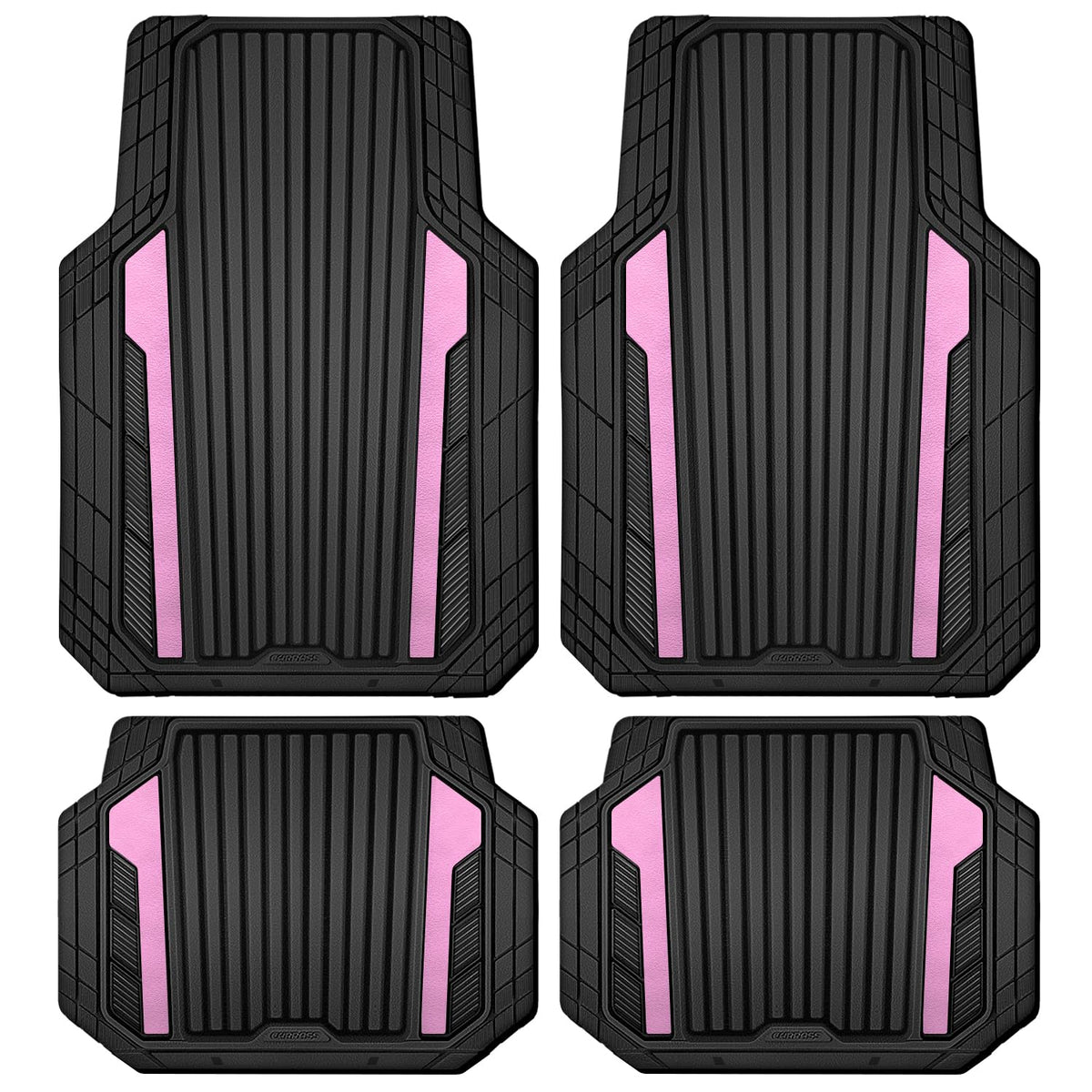 Car Heavy Duty Rubber Mats Metallic Aluminum Film Waterproof Universal Floor Mat