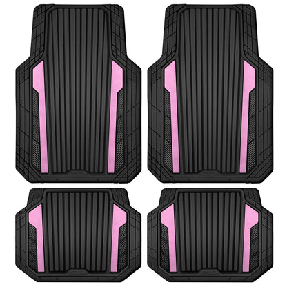 Car Heavy Duty Rubber Mats Metallic Aluminum Film Waterproof Universal Floor Mat
