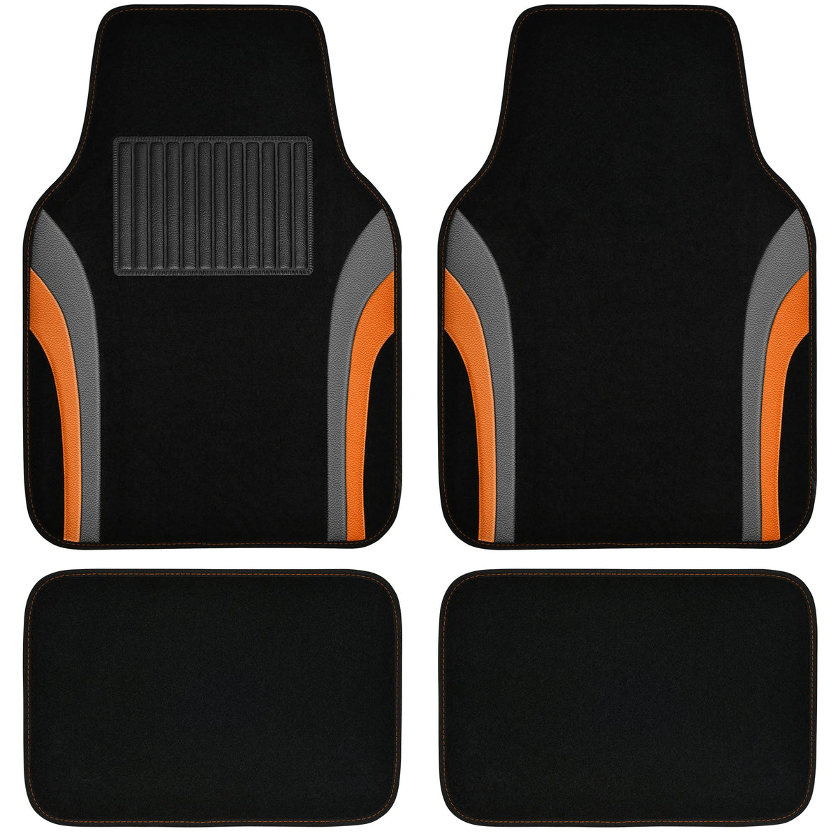 4 Pcs Car Universal Leather Waterproof Sporty Floor Mats Carpet