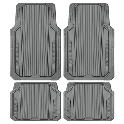 Car Heavy Duty Rubber Mats Metallic Aluminum Film Waterproof Universal Floor Mat