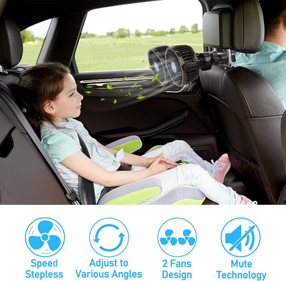 Car Fan Cool Gadgets Passenger Portable 360° Fan