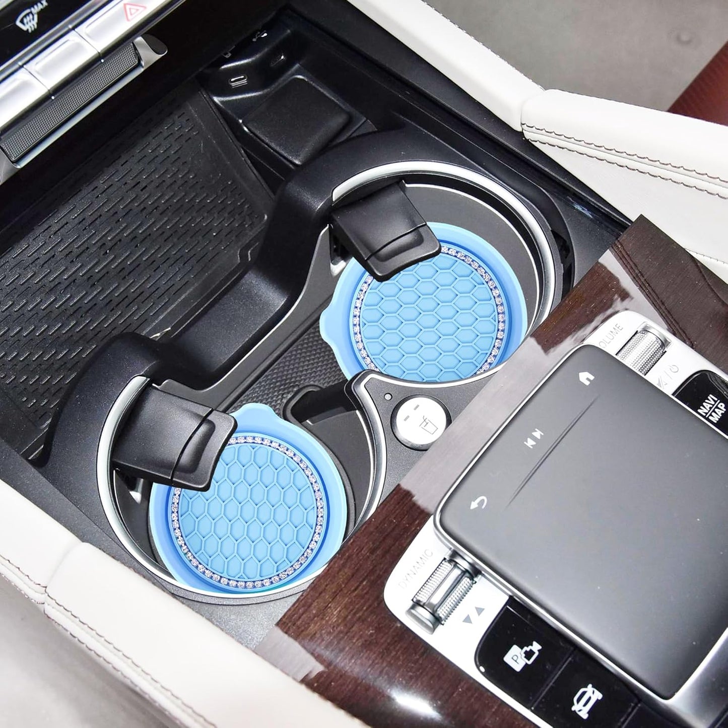 Car Cup Coaster Universal Non-Slip Bling Crystal Organzier