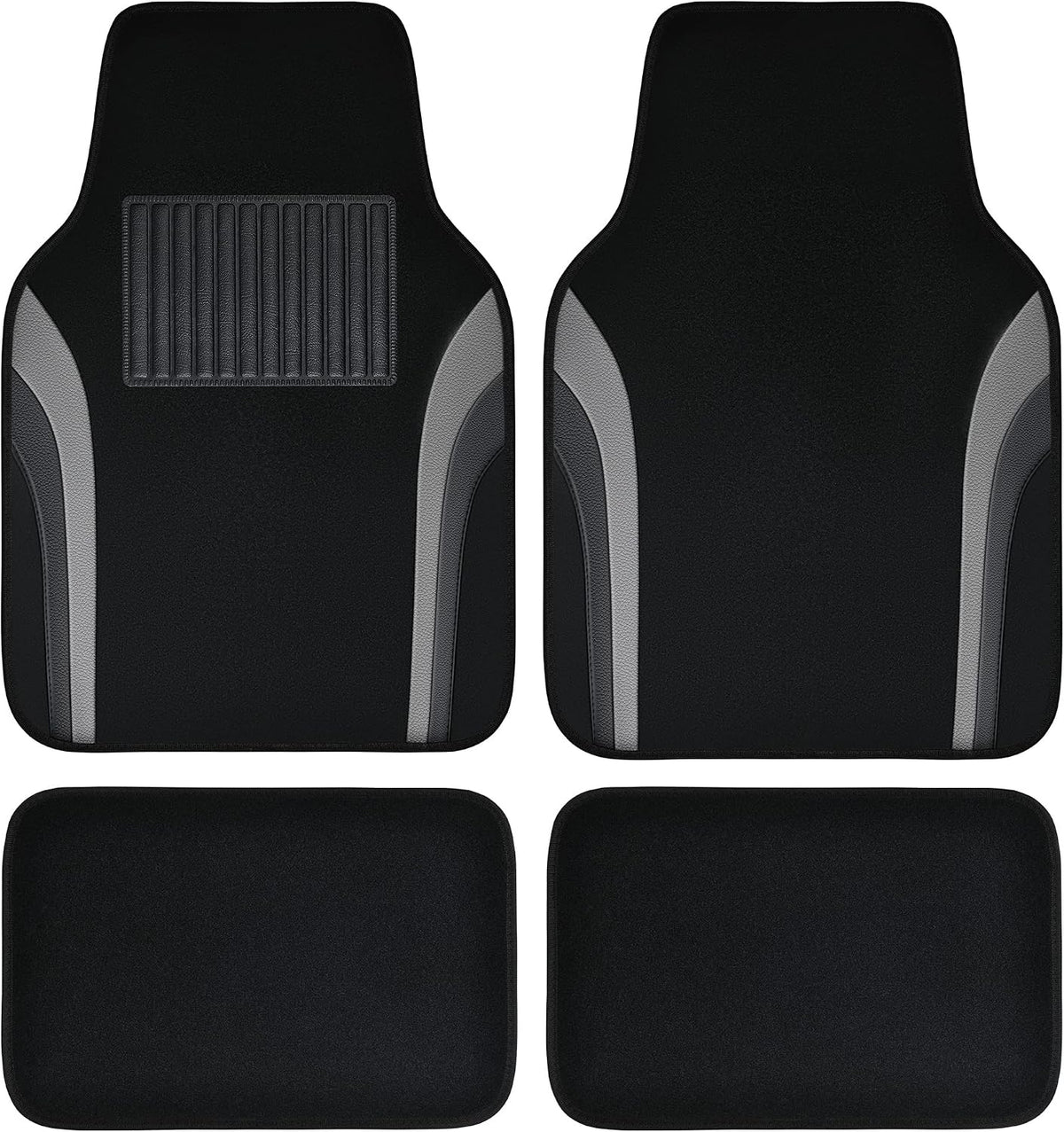 4 Pcs Car Universal Leather Waterproof Sporty Floor Mats Carpet