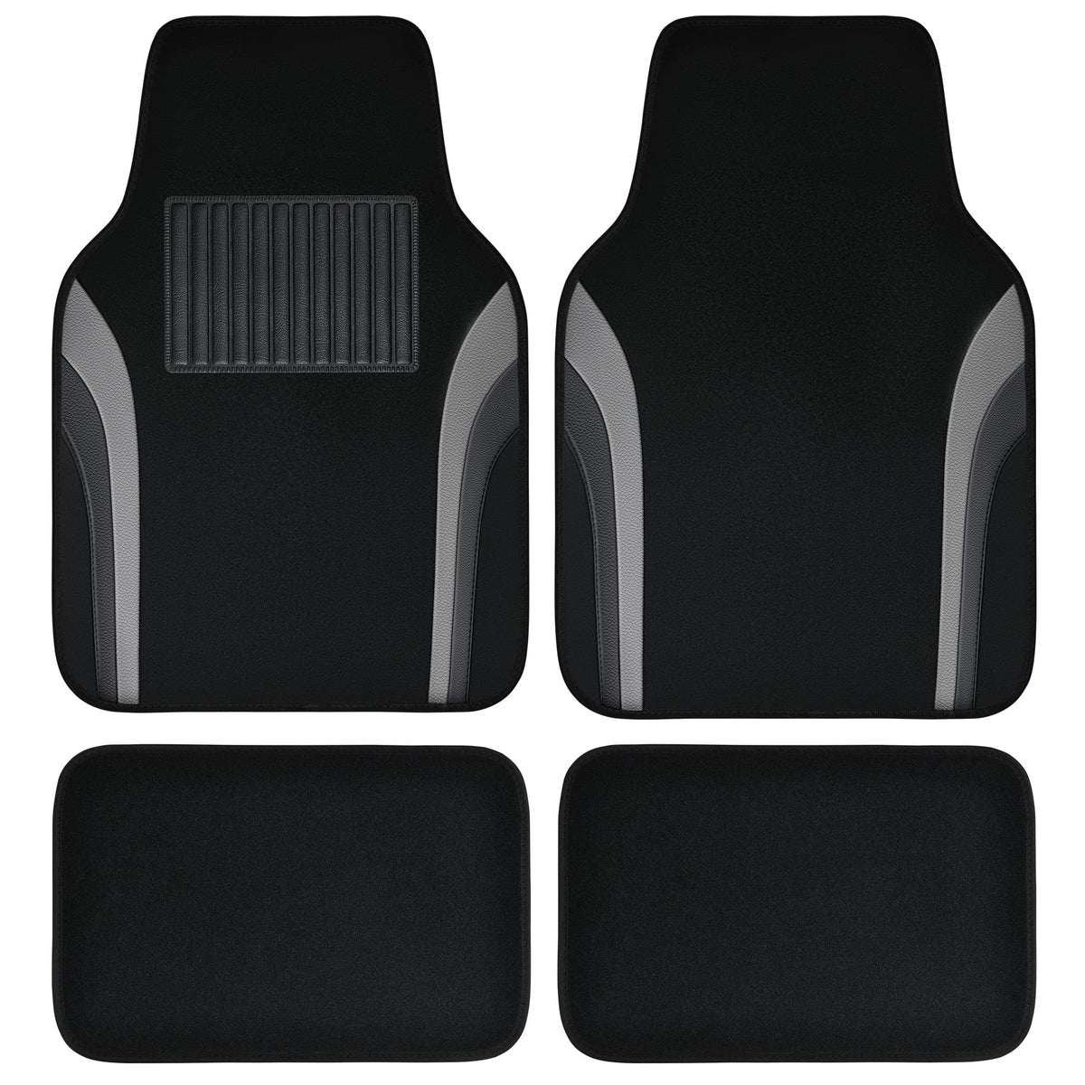 4 Pcs Car Universal Leather Waterproof Sporty Floor Mats Carpet