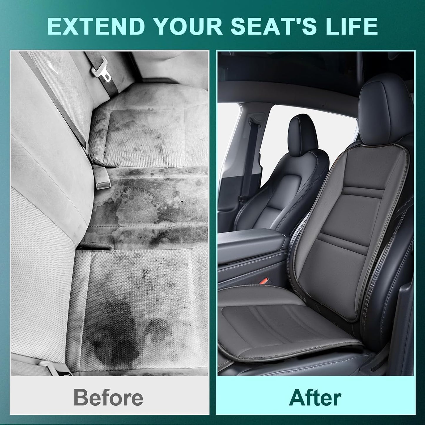Car Memory Foam Back Support Adjustable Seat Cushion