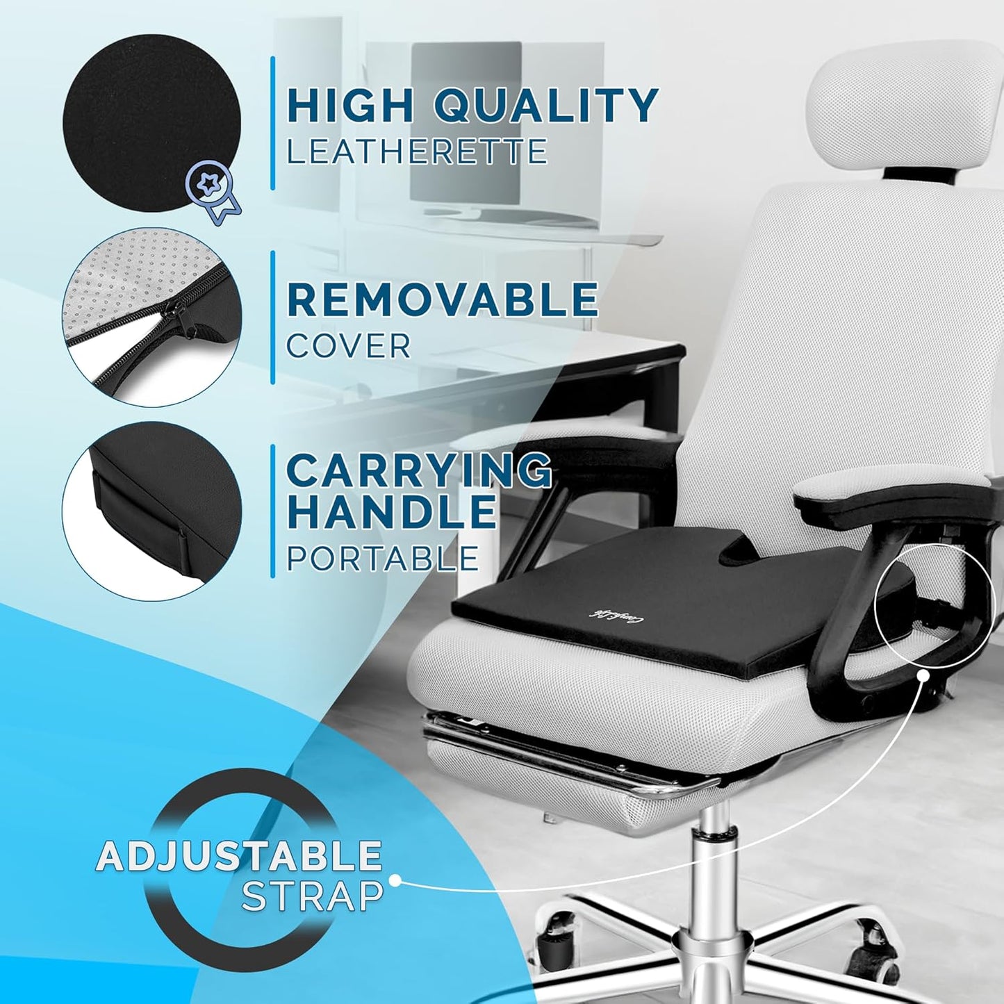Car Premium Memory Foam Polyurethane Seat Cushion