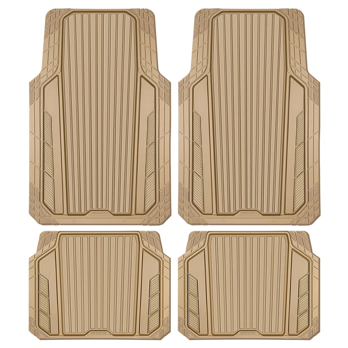 Car Heavy Duty Rubber Mats Metallic Aluminum Film Waterproof Universal Floor Mat