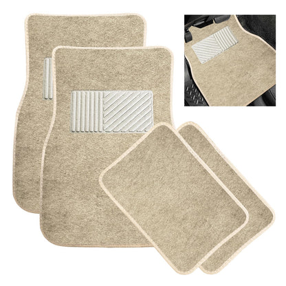 4 PCS Car Universal Floor Mats Anti-Slip Front Rear Protective Carpets