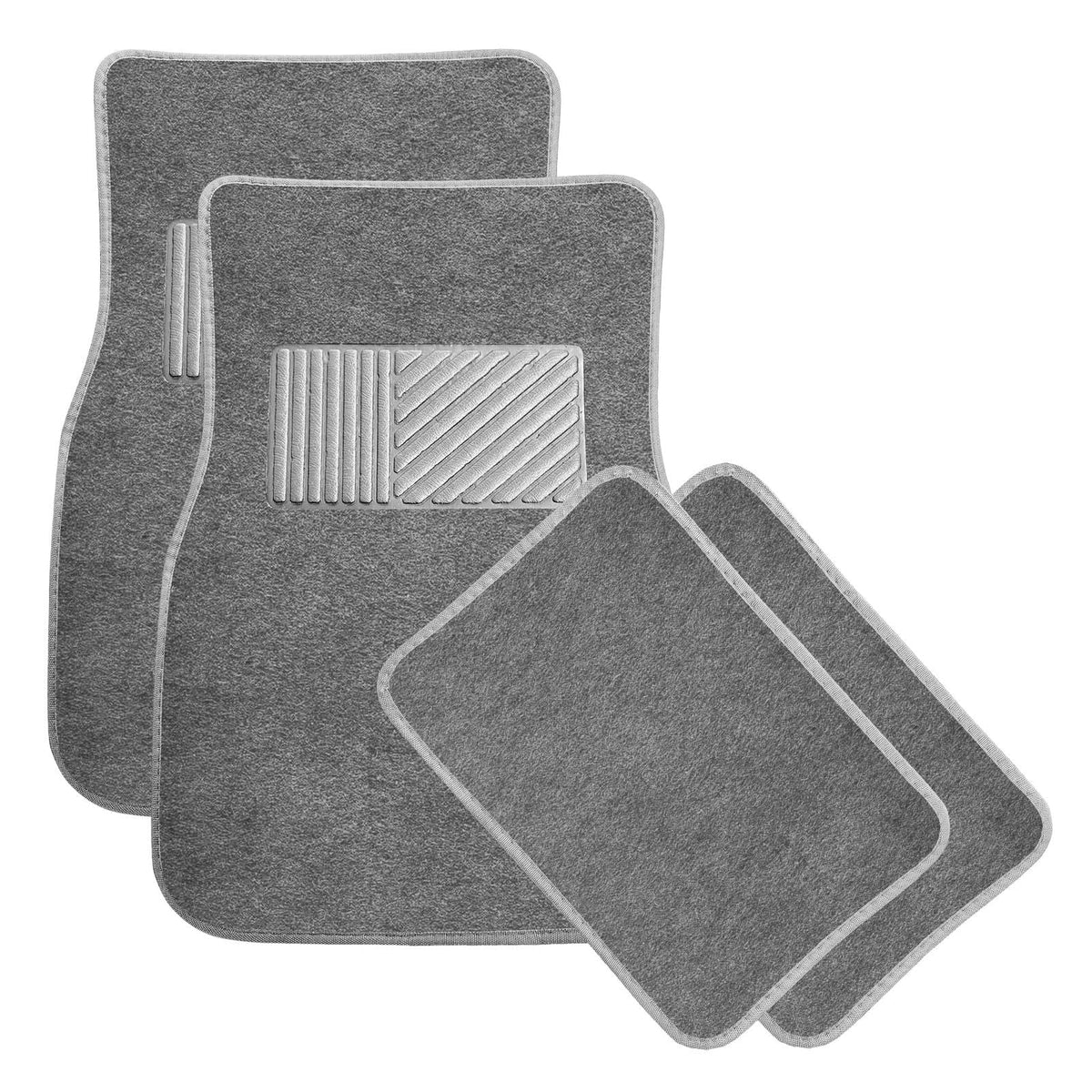 4 PCS Car Universal Floor Mats Anti-Slip Front Rear Protective Carpets