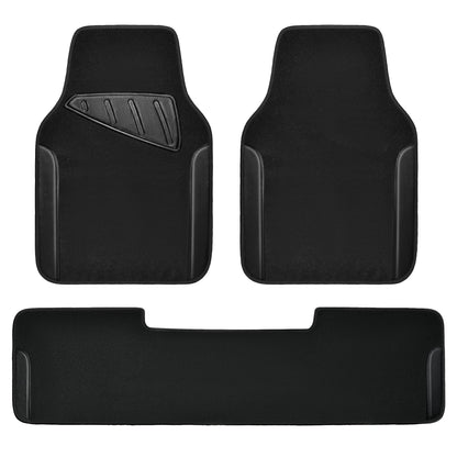 Car Waterproof Universal Floor Mats Faux Leather Anti-Slip Nibbs Driver Heel Pad 4 Packs