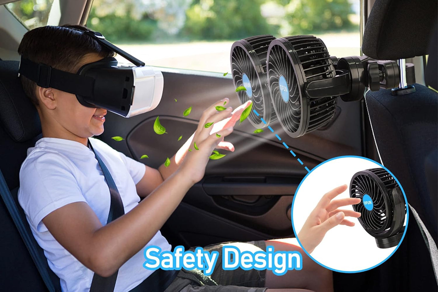 Car Fan Cool Gadgets Passenger Portable 360° Fan