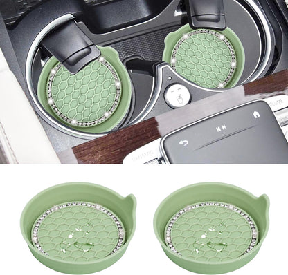 Car Cup Coaster Universal Non-Slip Bling Crystal Organzier