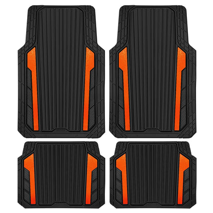 Car Heavy Duty Rubber Mats Metallic Aluminum Film Waterproof Universal Floor Mat