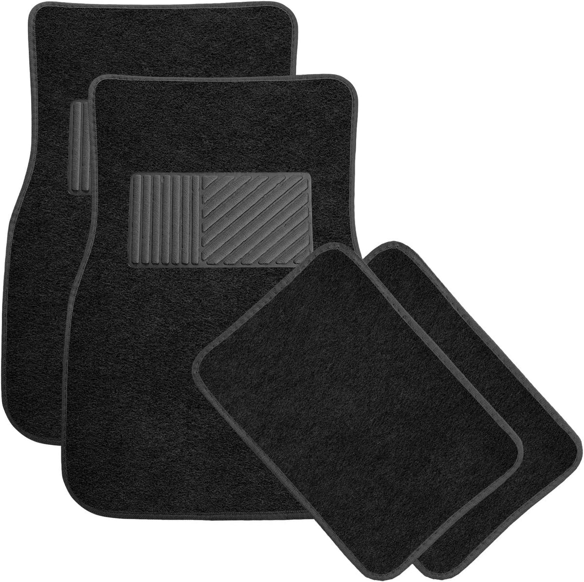 4 PCS Car Universal Floor Mats Anti-Slip Front Rear Protective Carpets