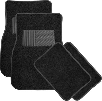 4 PCS Car Universal Floor Mats Anti-Slip Front Rear Protective Carpets