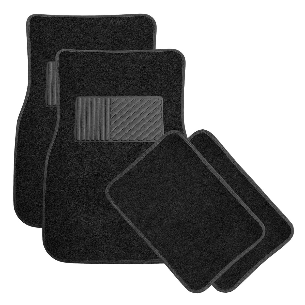 4 PCS Car Universal Floor Mats Anti-Slip Front Rear Protective Carpets