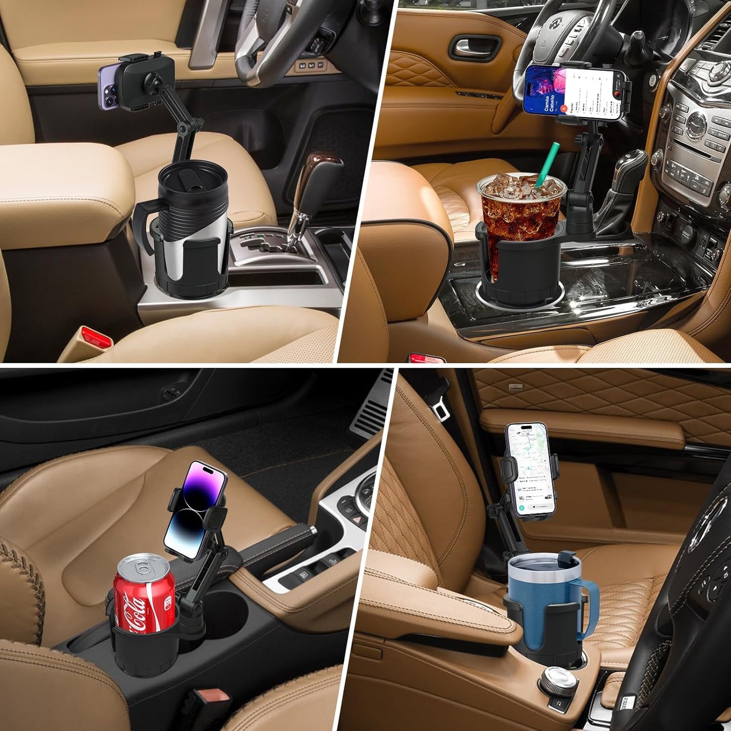 Car Cup Phone Holder Mount Expandable Base Cupholder