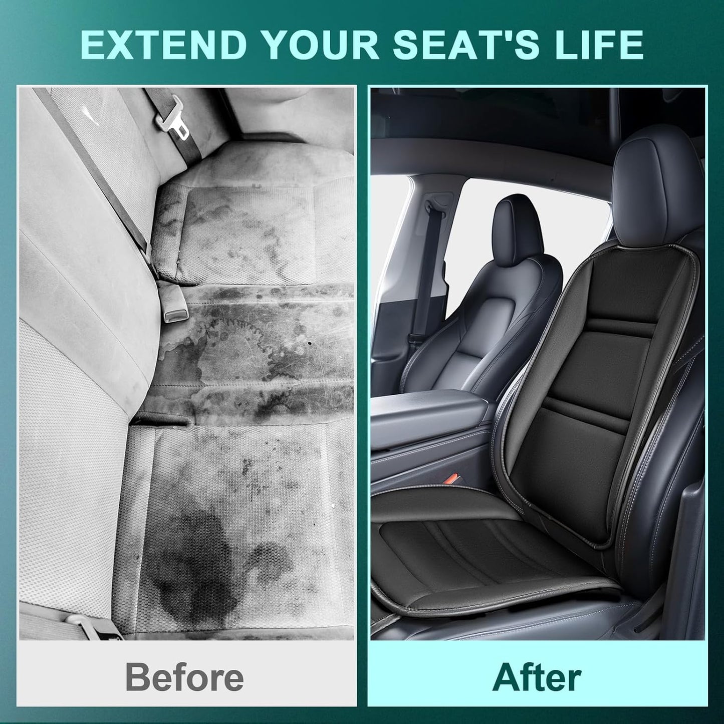 Car Memory Foam Back Support Adjustable Seat Cushion
