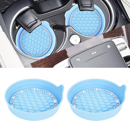 Car Cup Coaster Universal Non-Slip Bling Crystal Organzier