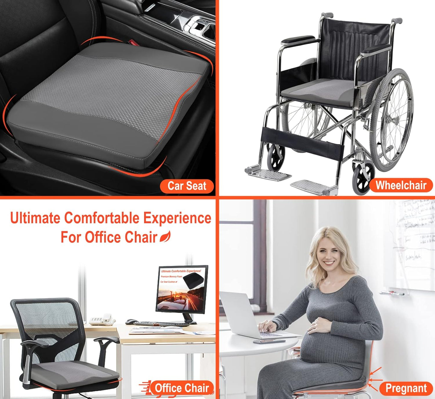 Car Comfort Memory Foam Breathable Mesh Seat Cushions