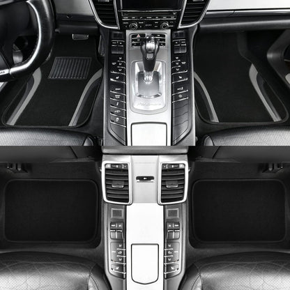 4 Pcs Car Universal Leather Waterproof Sporty Floor Mats Carpet