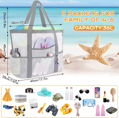Camping Mesh Beach Waterproof Tote Bags
