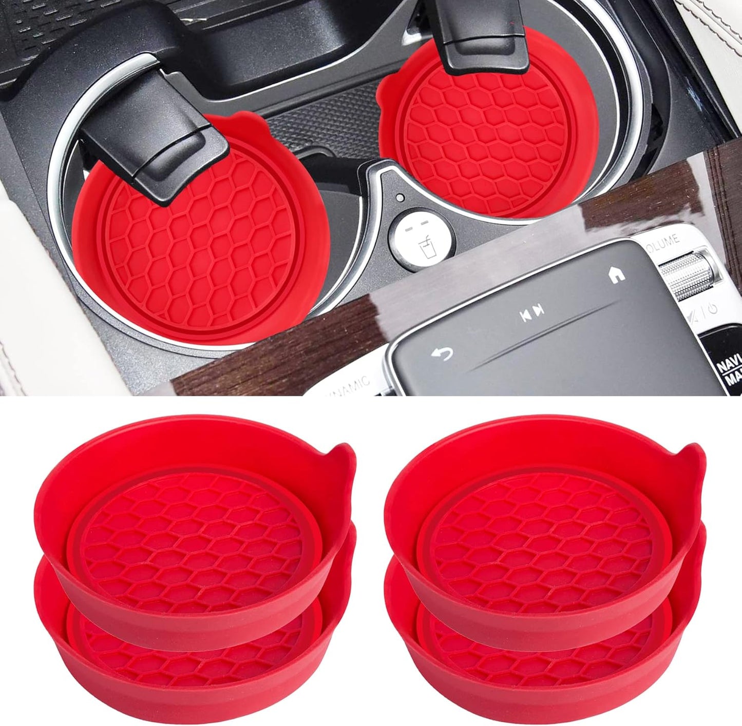 Car Cup Coaster Universal Non-Slip Bling Crystal Organzier