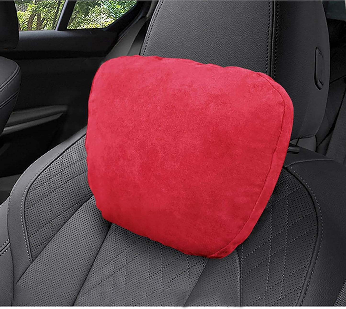 Car Neck Pillow Headrests Super Fiber Suede Support