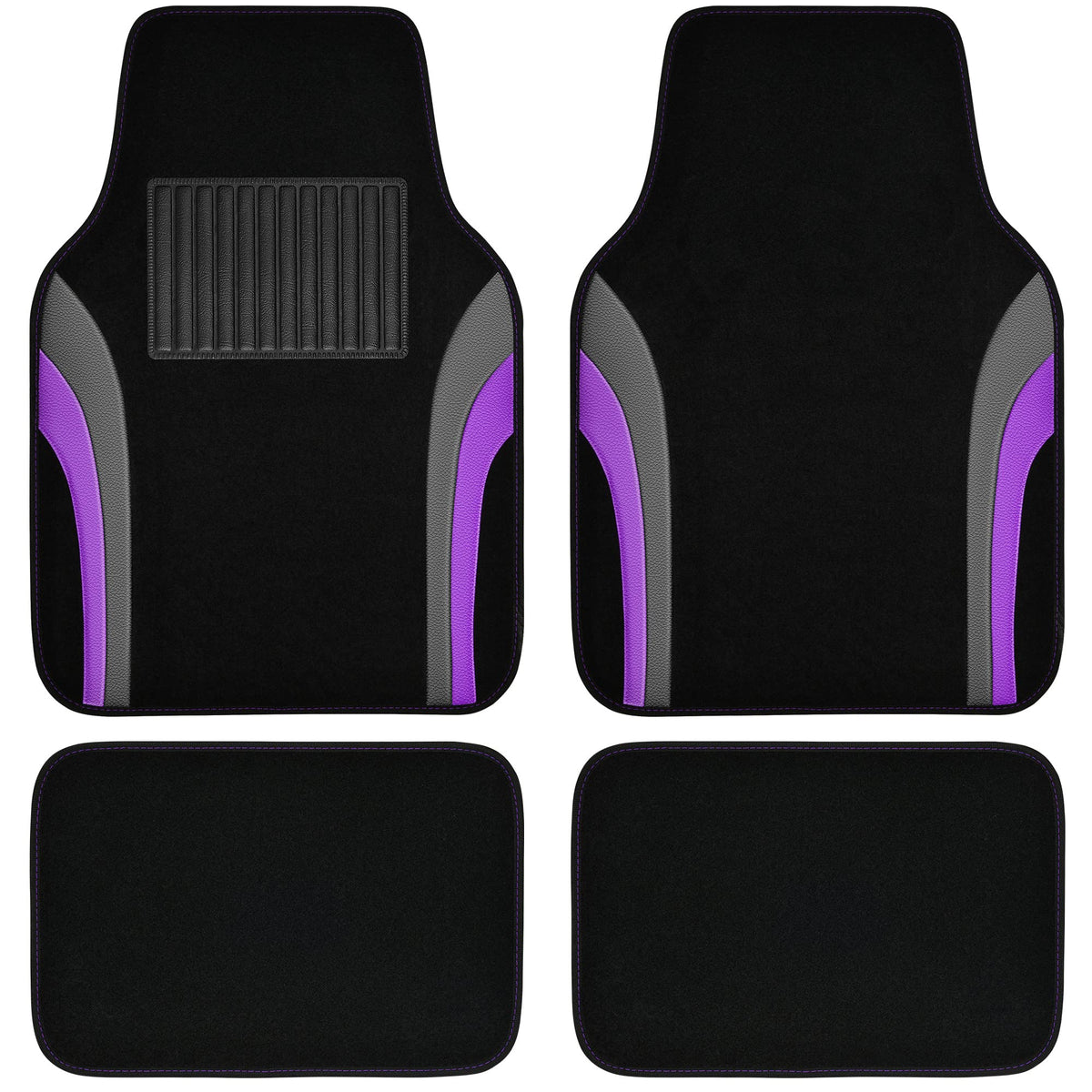 4 Pcs Car Universal Leather Waterproof Sporty Floor Mats Carpet