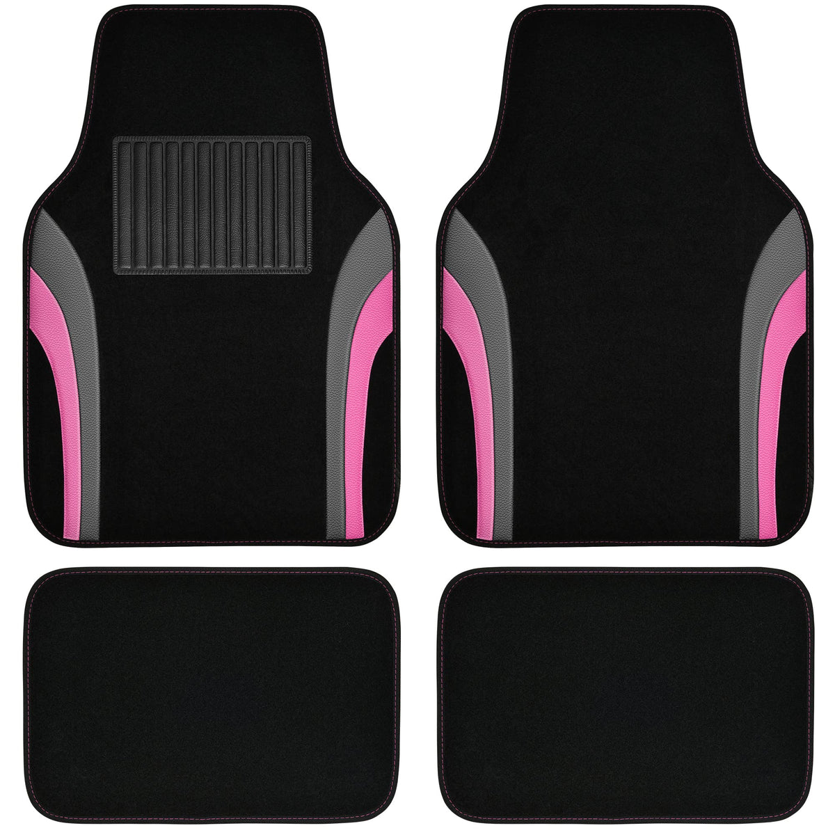 4 Pcs Car Universal Leather Waterproof Sporty Floor Mats Carpet