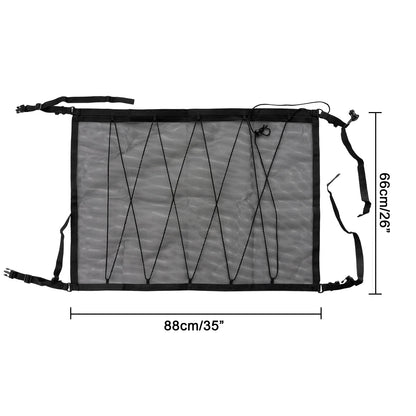 88X66CM Car Ceiling Roof Interior Cargo Zipper Universal Storage Bag Organizer