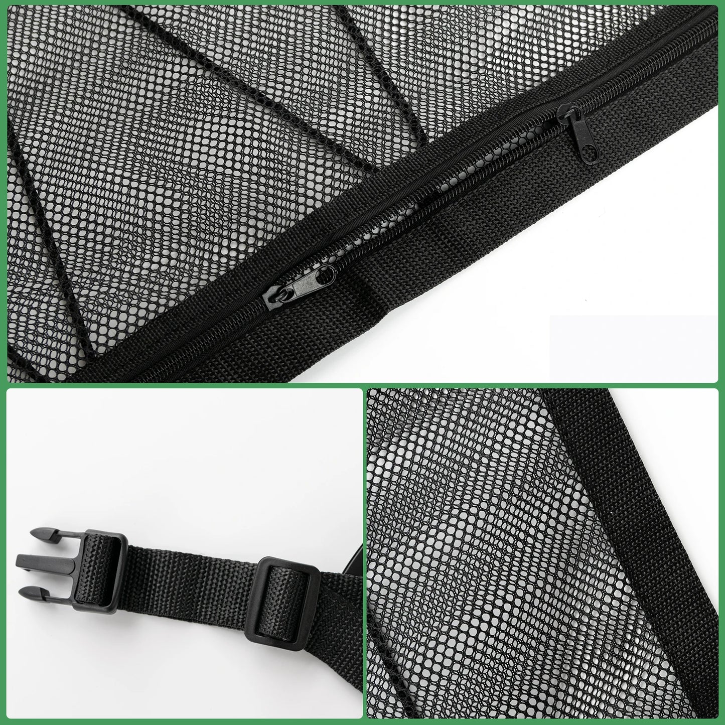 88X66CM Car Ceiling Roof Interior Cargo Zipper Universal Storage Bag Organizer