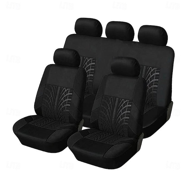 9 Pcs/set Universal Car Seat Full Set Track Design Breathable Seat Protectors