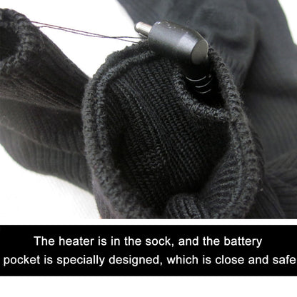 USB Rechargeable Electric Heating Winter Warm Feet Socks 2200mAh