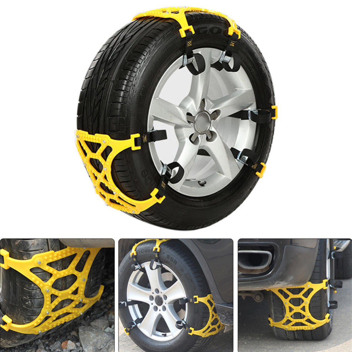 3PCS Car Tire Snow Chain Wheel Tyre Anti-skid Belt Safety Chain