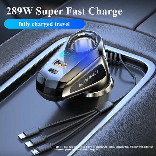 Car Charger With Type-C PD Super Fast Charge USB Charging