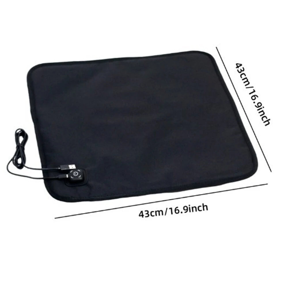 Car 5V USB Heated Seat Cushion Winter Portable Electric Heating Pads