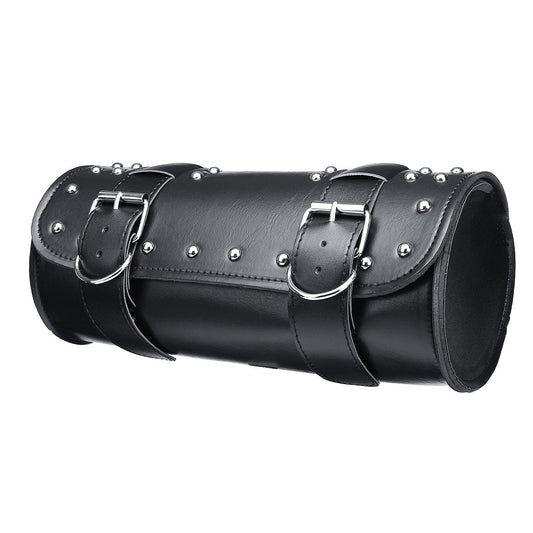 Motorcycle PU Leather Black Front Fork Handlebar Saddlebags