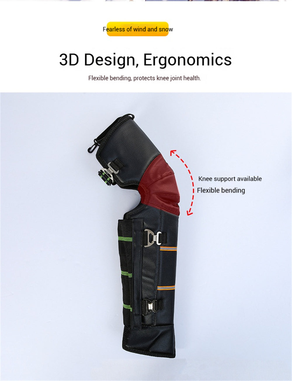 Motorcycle Riding Winter Leggings Guard Warm Windproof Thickened Knee Pads