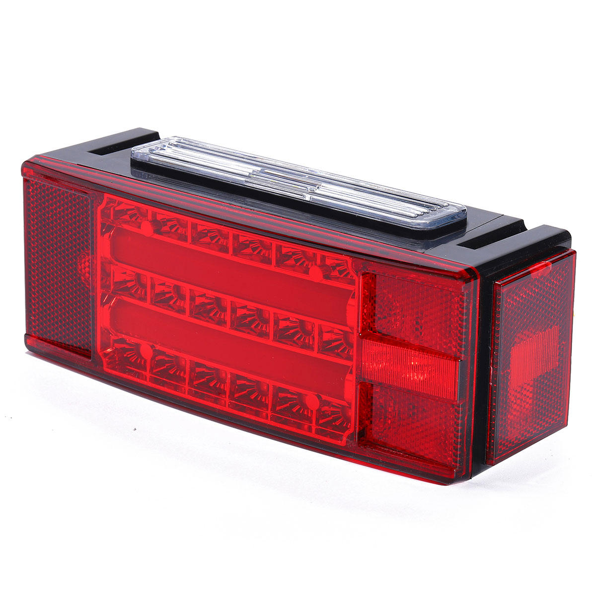 Car LED Rectangle Waterproof Stud Stop Brake Lamps Turn Tail Lights 2Pcs