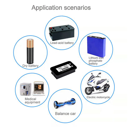 Car Motorcycle Battery Monitor LiFePO4 Lithium Waterproof with Bracket Display