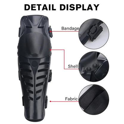 2pcs Motorcycle Racing Safety Protective Gear Wrist Knee Protector Knee Pads