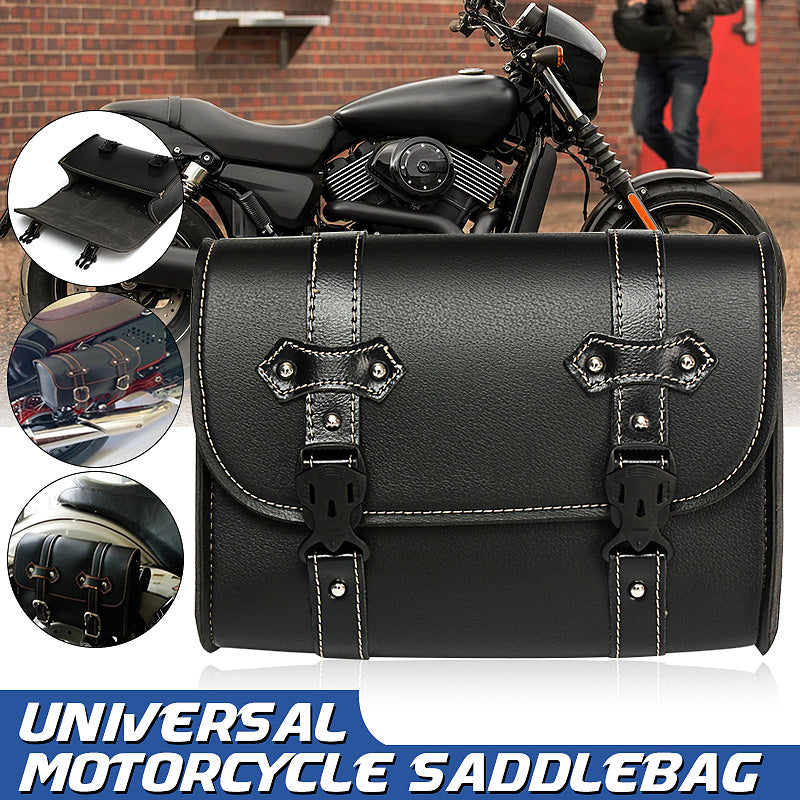 Motorcycle Saddle Leather Bag Pouch Storage
